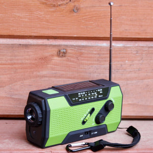 Ready Hour 4-in-1 Emergency Solar Flashlight & AM/FM/Weather Radio w/ Hand Crank