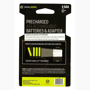AAA Rechargeable Batteries with Adapter (4 pack)